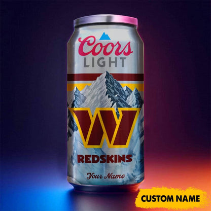 Washington Commanders American Football & CoorsLight Can Tumbler Custom Any Name Gifts