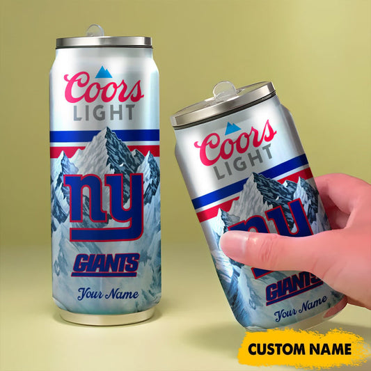 New York Giants American Football & CoorsLight Can Tumbler Custom Any Name Gifts