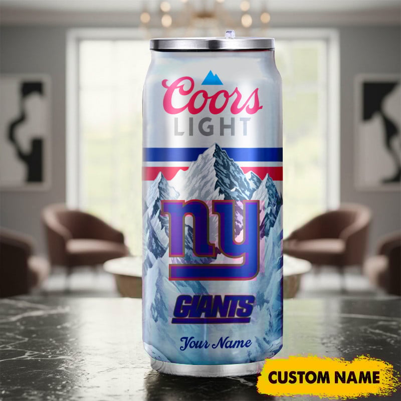 New York Giants American Football & CoorsLight Can Tumbler Custom Any Name Gifts