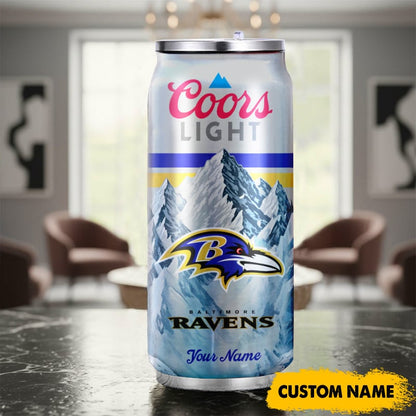 Baltimore Ravens American Football & CoorsLight Can Tumbler Custom Any Name Gifts