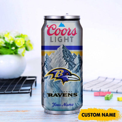 Baltimore Ravens American Football & CoorsLight Can Tumbler Custom Any Name Gifts