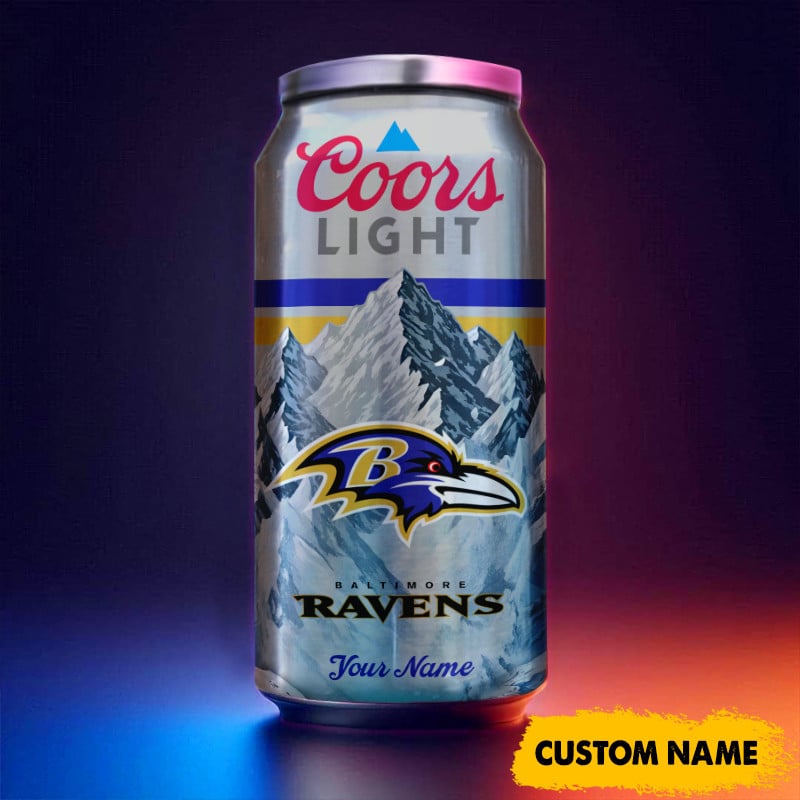 Baltimore Ravens American Football & CoorsLight Can Tumbler Custom Any Name Gifts