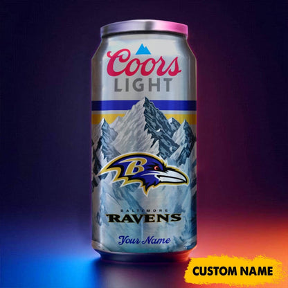 Baltimore Ravens American Football & CoorsLight Can Tumbler Custom Any Name Gifts