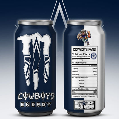 Dallas Cowboys Monster Energy x NFL – Tumbler Gift for Fans