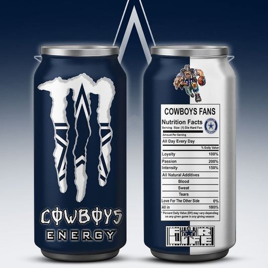 Dallas Cowboys Monster Energy x NFL – Tumbler Gift for Fans