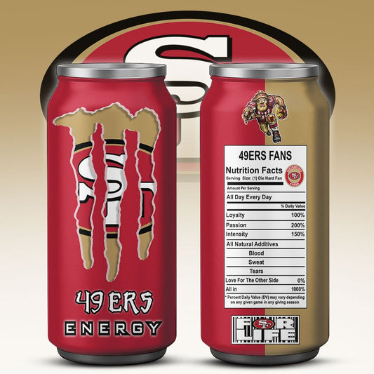 San Francisco 49ers Monster Energy x NFL – Tumbler Gift for Fans