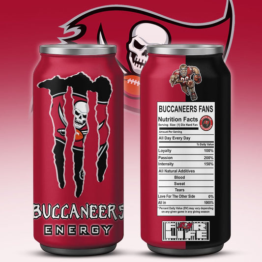 Tampa Bay Buccaneers Monster Energy x NFL – Tumbler Gift for Fans
