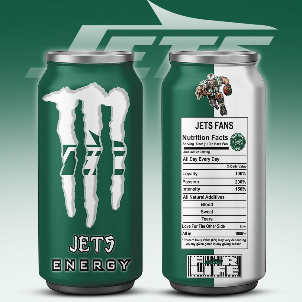 New York Jets Monster Energy x NFL – Tumbler Gift for Fans