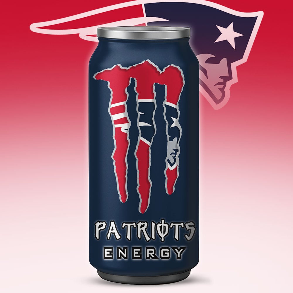 New England Patriots Monster Energy x NFL – Tumbler Gift for Fans