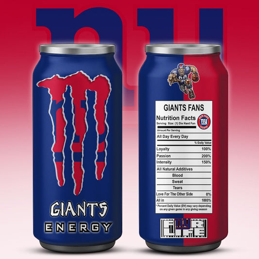 New York Giants Monster Energy x NFL – Tumbler Gift for Fans