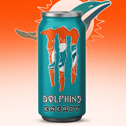 Miami Dolphins Monster Energy x NFL – Tumbler Gift for Fans