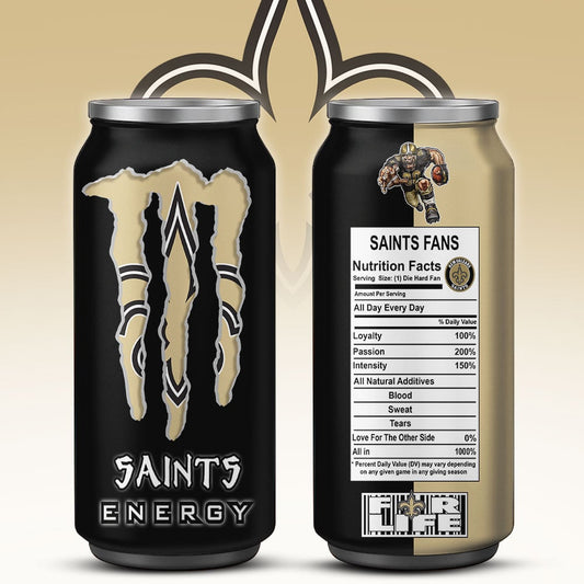 New Orleans Saints Monster Energy x NFL – Tumbler Gift for Fans