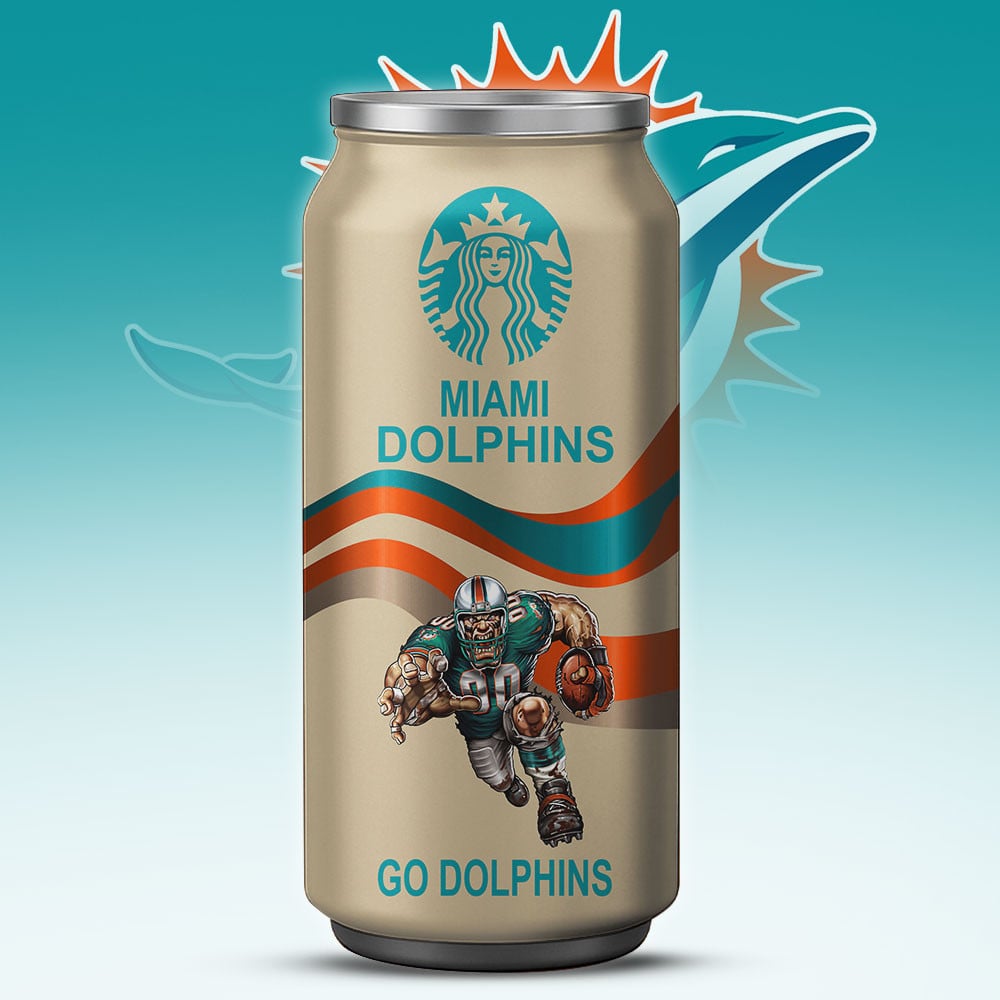Miami Dolphins Starbucks x NFL Can Tumbler