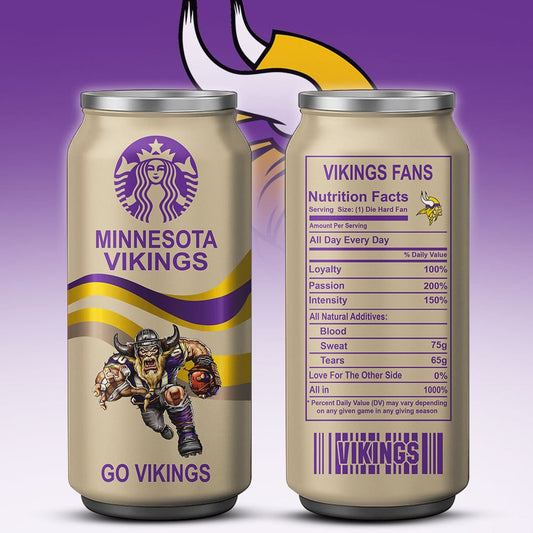 Minnesota Vikings Starbucks x NFL Can Tumbler