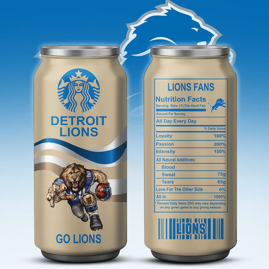 Detroit Lions Starbucks x NFL Can Tumbler