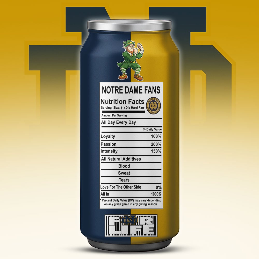Notre Dame Fighting Irish Monster Energy x NCAA – Tumbler Gift for Fans