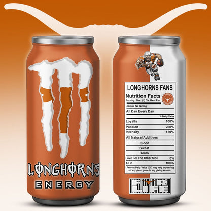 Texas Longhorns Monster Energy x NCAA – Tumbler Gift for Fans