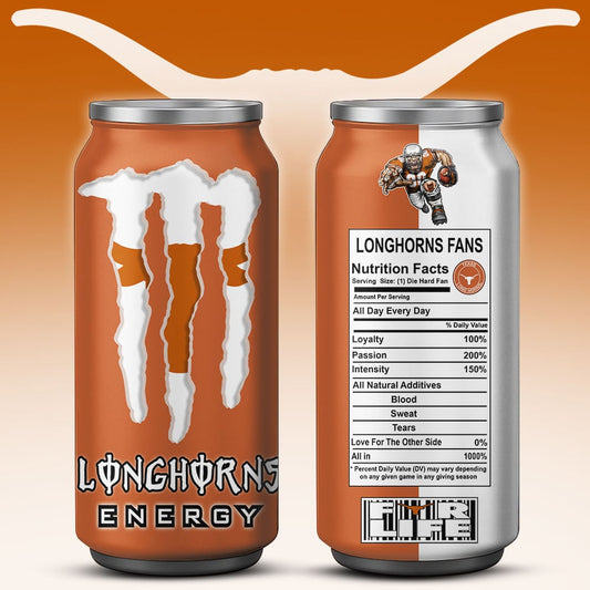 Texas Longhorns Monster Energy x NCAA – Tumbler Gift for Fans