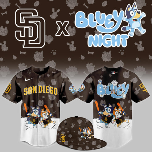 San Diego Padres 2025 Bluey Night Limited Brown Baseball Jersey