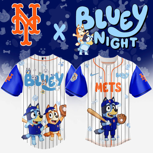 New York Mets MLB x Bluey And Bingo Special Edition Jersey 2025