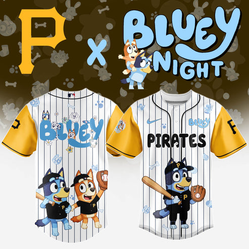 Pittsburgh Pirates MLB x Bluey And Bingo Special Edition Jersey 2025