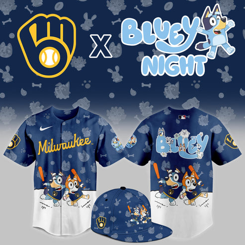 Milwaukee Brewers 2025 Bluey Night Limited Jersey