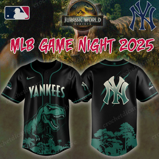 MLB Houton Astros Collab Jurassic World Baseall Jersey