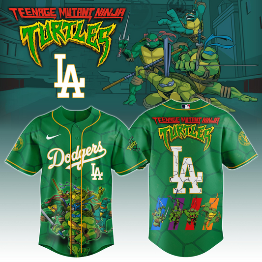 Los Angeles Dodgers x Ninja Turtles Night Game Limited Edition Jersey 2025