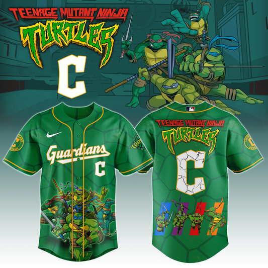 Cleveland Guardians x Ninja Turtles Night Game Limited Edition Jersey 2025