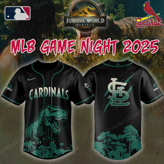 MLB St. Louis Cardinals Collab Jurassic World Baseall Jersey