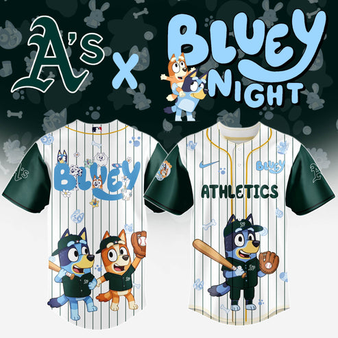 Oakland Athletics MLB x Bluey And Bingo Special Edition Jersey 2025