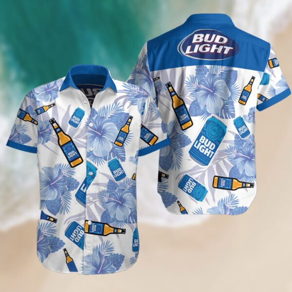 3D Light Bud Hawaiian Busch Latte T Shirt - 502HL- HS074