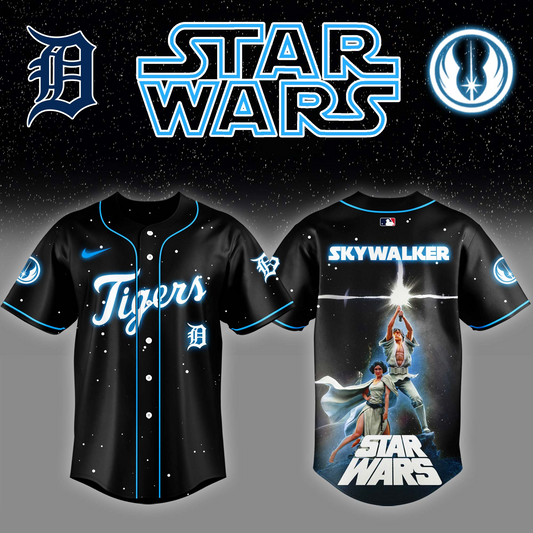 Detroit Tigers x Stars Wars Luke Skywalker Game Night Baseball Jersey Editions Limited