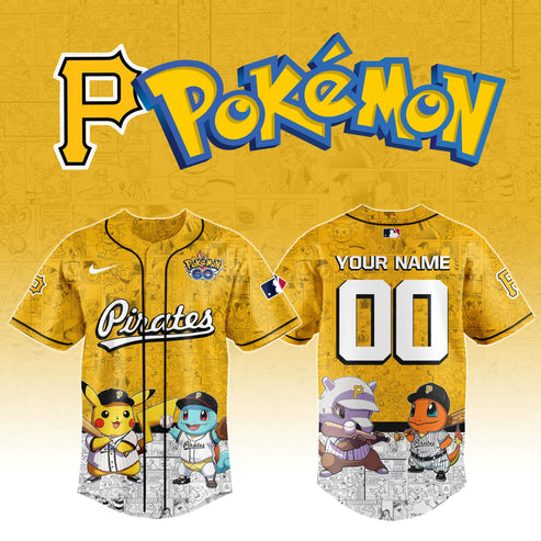 Pittsburgh Pirates x Pokémon Go Baseball Jersey Editions Limited