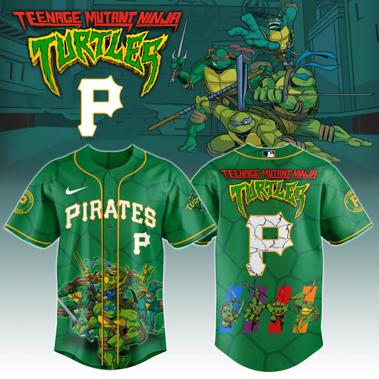 Pittsburgh Pirates x Ninja Turtles Night Game Limited Edition Jersey 2025