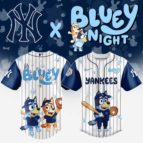 New York Yankees MLB x Bluey And Bingo Special Edition Jersey 2025