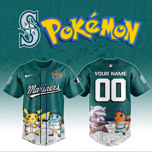 Seattle Mariners x Pokémon Go Baseball Jersey Editions Limited