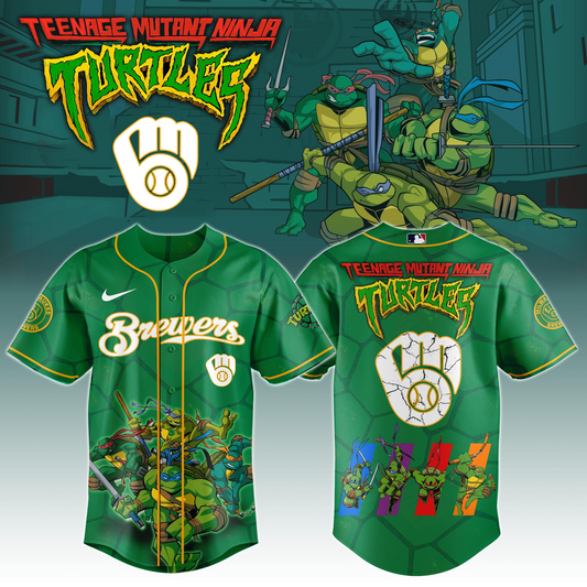 Milwaukee Brewers MLB x Ninja Turtles Night Game Limited Edition Jersey 2025