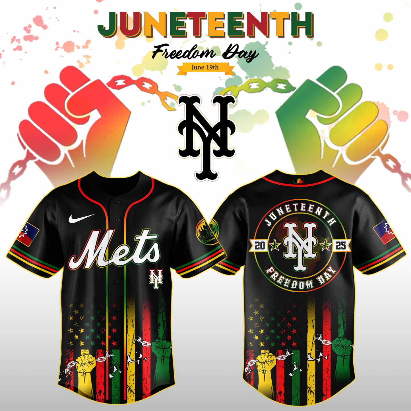 New York Mets MLB X Juneteenth Day Jersey Edition Jersey 2025