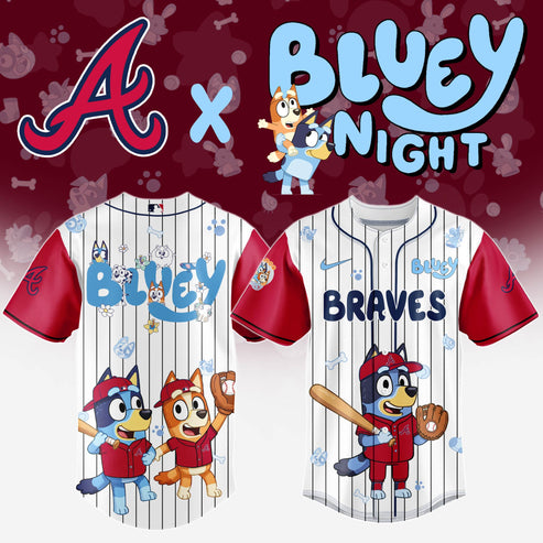 Atlanta Braves MLB x Bluey And Bingo Special Edition Jersey 2025
