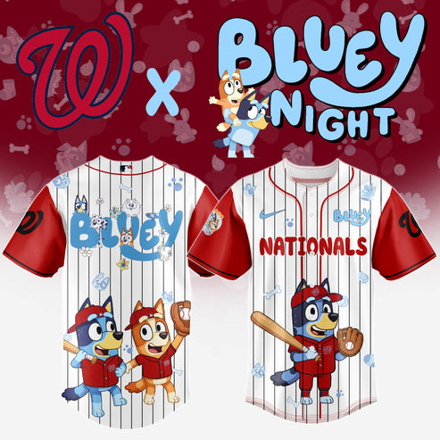 Washington Nationals MLB x Bluey And Bingo Special Edition Jersey 2025