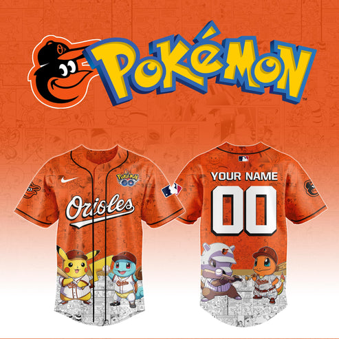 Baltimore Orioles x Pokémon Go Baseball Jersey Editions Limited