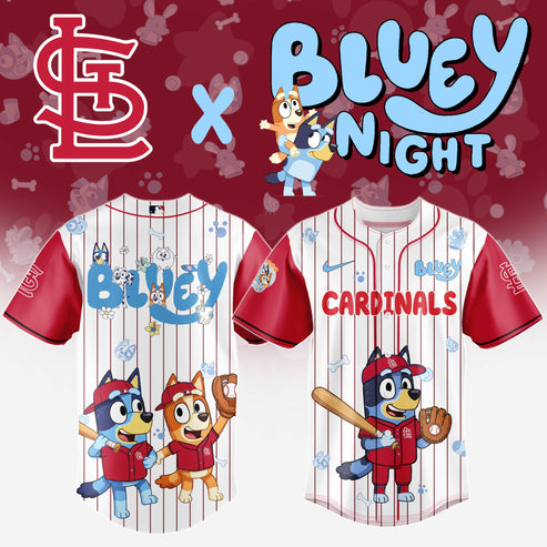 St.Louis Cardinals MLB x Bluey And Bingo Special Edition Jersey 2025