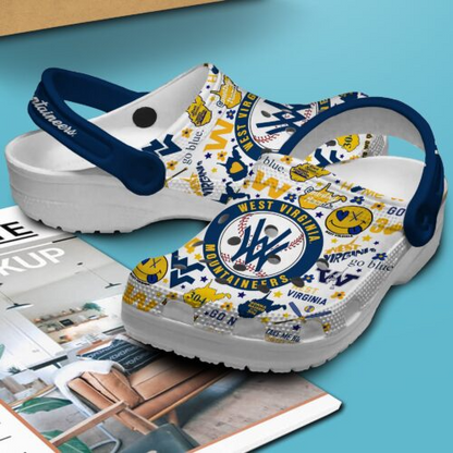 West Virginia Mountaineers NCAA Sport Clogs Shoes - 503HL- CR037