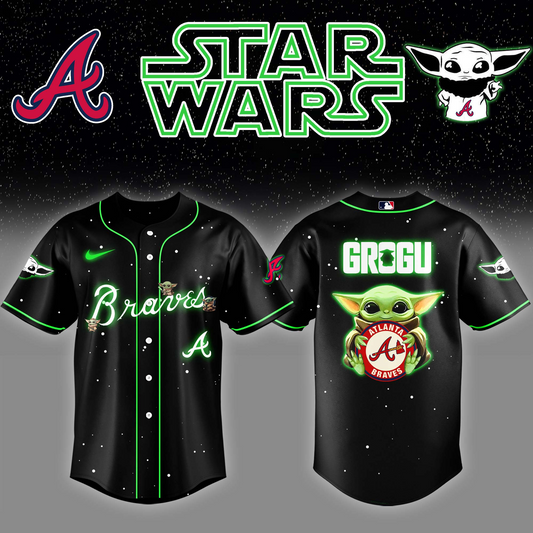 Atlanta Braves x Stars Wars Grogu Night Baseball Jersey Editions Limited