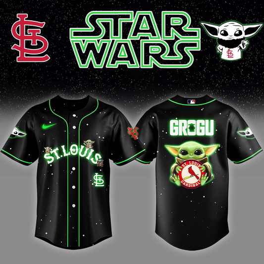St.Louis Cardinals x Stars Wars Grogu Night Baseball Jersey Editions Limited