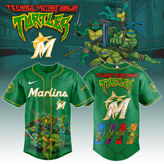 Miami Marlins x Ninja Turtles Night Game Limited Edition Jersey 2025