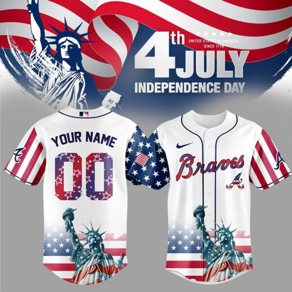 Atlanta Braves Special Nationals Independence Day Jersey 2025