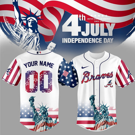 Atlanta Braves Special Nationals Independence Day Jersey 2025