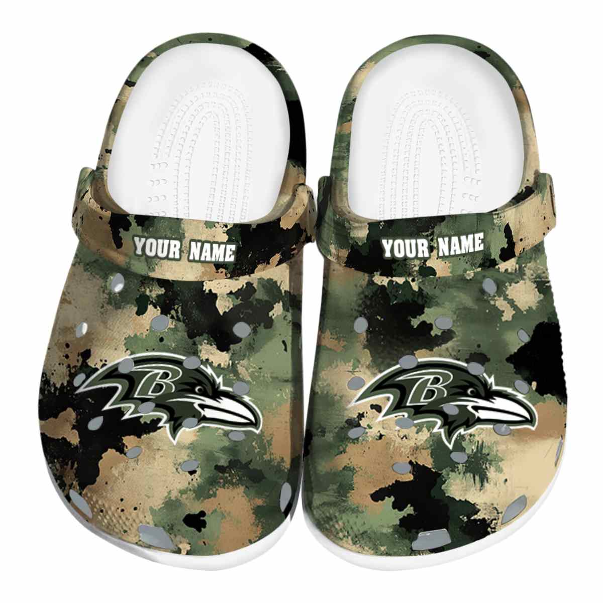 Best Gift for Baltimore Ravens Football Fan - Custom Clog 502MC-CR012